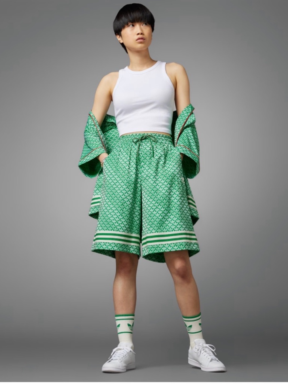 Adidas Originals Adicolor 70’s Satin Shorts, Green, Size M